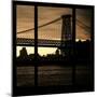 View from the Window - Williamsburg Bridge - New York-Philippe Hugonnard-Mounted Photographic Print