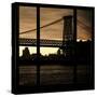 View from the Window - Williamsburg Bridge - New York-Philippe Hugonnard-Stretched Canvas