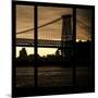 View from the Window - Williamsburg Bridge - New York-Philippe Hugonnard-Mounted Photographic Print