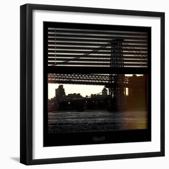 View from the Window - Williamsburg Bridge - New York-Philippe Hugonnard-Framed Photographic Print