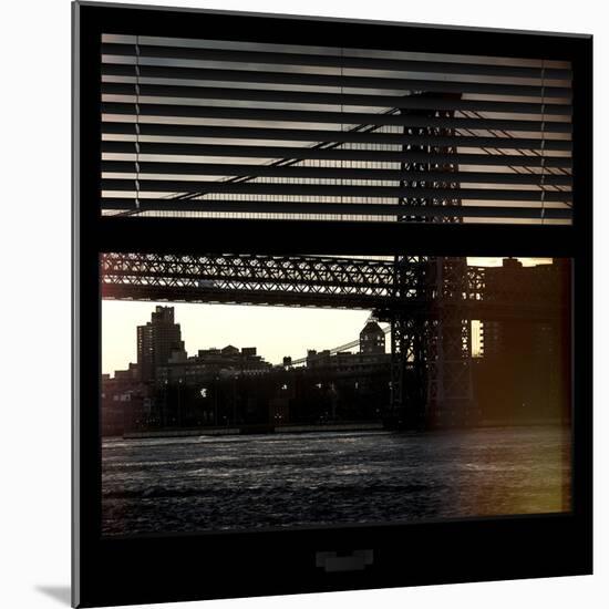 View from the Window - Williamsburg Bridge - New York-Philippe Hugonnard-Mounted Photographic Print