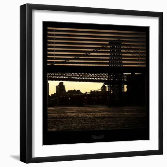 View from the Window - Williamsburg Bridge - New York-Philippe Hugonnard-Framed Photographic Print