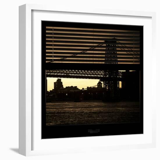 View from the Window - Williamsburg Bridge - New York-Philippe Hugonnard-Framed Photographic Print