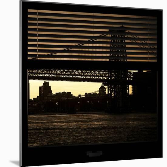 View from the Window - Williamsburg Bridge - New York-Philippe Hugonnard-Mounted Photographic Print