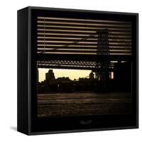 View from the Window - Williamsburg Bridge - New York-Philippe Hugonnard-Framed Stretched Canvas