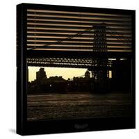 View from the Window - Williamsburg Bridge - New York-Philippe Hugonnard-Stretched Canvas