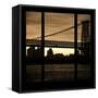 View from the Window - Williamsburg Bridge - New York-Philippe Hugonnard-Framed Stretched Canvas