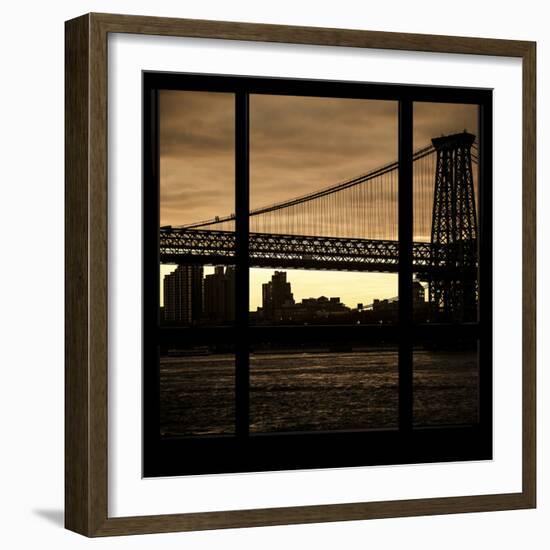 View from the Window - Williamsburg Bridge - New York-Philippe Hugonnard-Framed Photographic Print