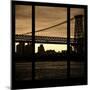 View from the Window - Williamsburg Bridge - New York-Philippe Hugonnard-Mounted Photographic Print