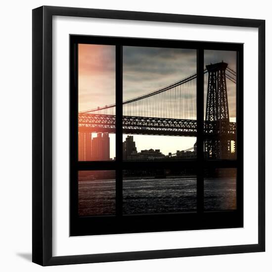 View from the Window - Williamsburg Bridge - New York-Philippe Hugonnard-Framed Photographic Print