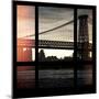 View from the Window - Williamsburg Bridge - New York-Philippe Hugonnard-Mounted Photographic Print