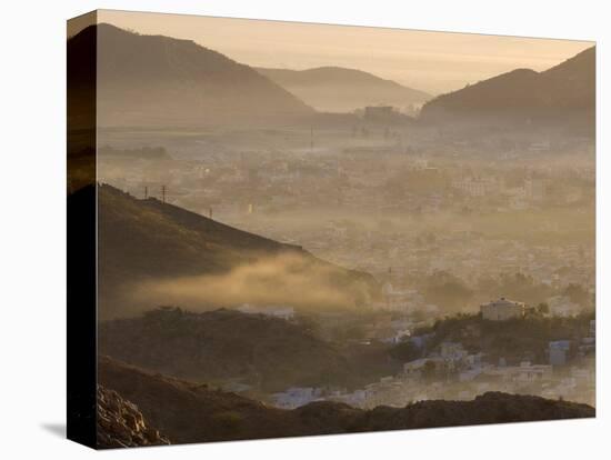 View from Tiger Fort, Jaipur, Rajasthan, India, Asia-Ben Pipe-Stretched Canvas