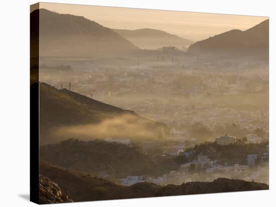 View from Tiger Fort, Jaipur, Rajasthan, India, Asia-Ben Pipe-Stretched Canvas