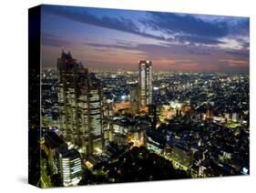 View from Tokyo Metropolitan Building, Shinjuku, Tokyo, Japan, Asia-Ben Pipe-Stretched Canvas