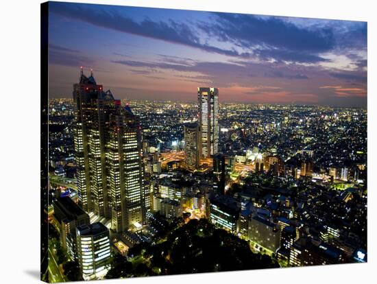 View from Tokyo Metropolitan Building, Shinjuku, Tokyo, Japan, Asia-Ben Pipe-Stretched Canvas