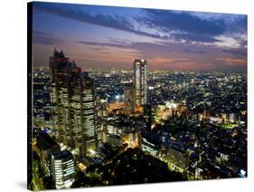 View from Tokyo Metropolitan Building, Shinjuku, Tokyo, Japan, Asia-Ben Pipe-Stretched Canvas