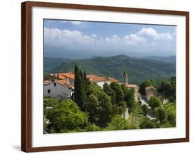 View from Town Walls, Motovun, Istria, Croatia, Europe-Stuart Black-Framed Photographic Print