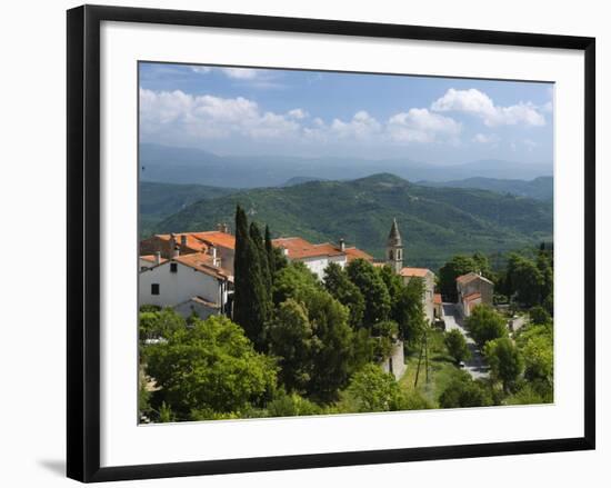 View from Town Walls, Motovun, Istria, Croatia, Europe-Stuart Black-Framed Photographic Print