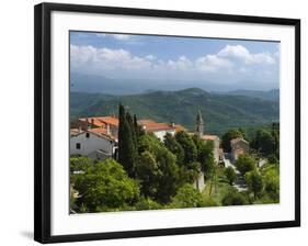 View from Town Walls, Motovun, Istria, Croatia, Europe-Stuart Black-Framed Photographic Print