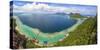 View from Tropical Island of Tun Sakaran Marine Park, Celebes Sea, Nr Semporna, Sabah, Borneo-Peter Adams-Stretched Canvas
