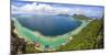 View from Tropical Island of Tun Sakaran Marine Park, Celebes Sea, Nr Semporna, Sabah, Borneo-Peter Adams-Mounted Photographic Print