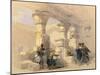 View from under the Portico of Dayr E Medeeneh, Thebes-David Roberts-Mounted Giclee Print
