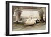 'View from under the Portico of Temple of Edfou, Upper Egypt', 1846-Louis Haghe-Framed Giclee Print