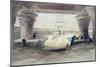 View from Under the Portico of Temple of Edfou, Upper Egypt-David Roberts-Mounted Giclee Print