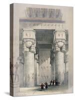 View from under the Portico of the Great Temple Ofdendera-David Roberts-Stretched Canvas