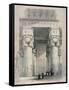 View from under the Portico of the Great Temple Ofdendera-David Roberts-Framed Stretched Canvas