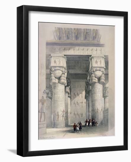 View from under the Portico of the Great Temple Ofdendera-David Roberts-Framed Giclee Print