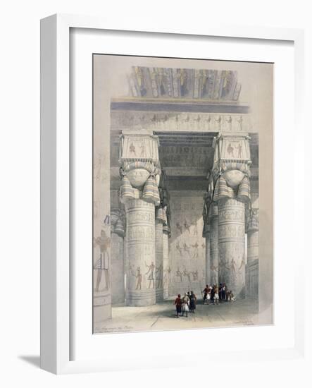 View from under the Portico of the Great Temple Ofdendera-David Roberts-Framed Giclee Print