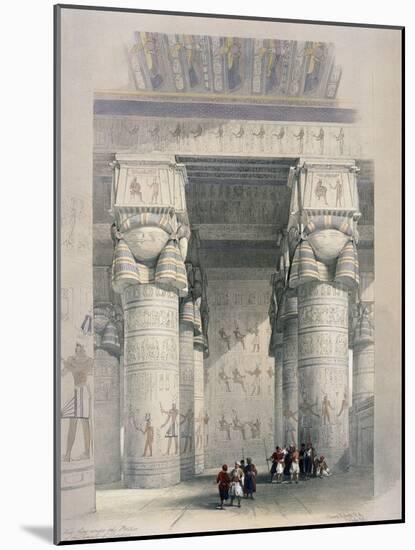 View from under the Portico of the Great Temple Ofdendera-David Roberts-Mounted Giclee Print