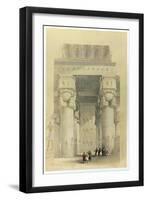 View from under the portico of the Temple at Denderah, Egypt, 19th century-David Roberts-Framed Giclee Print