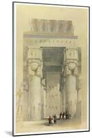 View from under the portico of the Temple at Denderah, Egypt, 19th century-David Roberts-Mounted Giclee Print