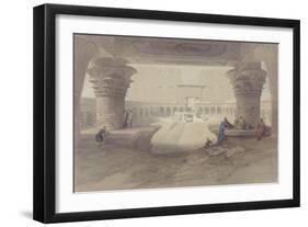 View from under the Portico of the Temple of Edfu-David Roberts-Framed Giclee Print