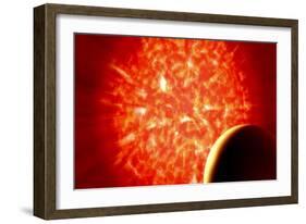 View from Uranus If Our Sun Were Replaced by Vy Canis Majoris-null-Framed Art Print