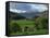 View from Valley to Snowdonia Mountains, Snowdonia, Gwynedd, Wales, United Kingdom, Europe-null-Framed Stretched Canvas