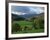 View from Valley to Snowdonia Mountains, Snowdonia, Gwynedd, Wales, United Kingdom, Europe-null-Framed Photographic Print
