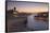 View from Vila Nova de Gaia View over Douro River at sunset to Ribeira District, UNESCO World Herit-Markus Lange-Framed Stretched Canvas