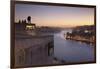 View from Vila Nova de Gaia View over Douro River at sunset to Ribeira District, UNESCO World Herit-Markus Lange-Framed Photographic Print