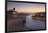 View from Vila Nova de Gaia View over Douro River at sunset to Ribeira District, UNESCO World Herit-Markus Lange-Framed Photographic Print