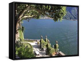 View From Villa Balbianello, Lenno, Lake Como, Lombardy, Italy, Europe-Vincenzo Lombardo-Framed Stretched Canvas