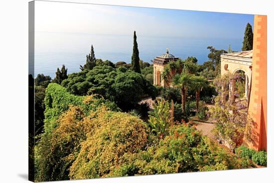 View from Villa Hanbury at Hanbury Botanic Gardens near Ventimiglia, Liguria, Italy-null-Stretched Canvas