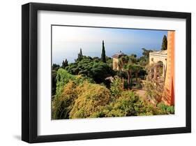 View from Villa Hanbury at Hanbury Botanic Gardens near Ventimiglia, Liguria, Italy-null-Framed Art Print