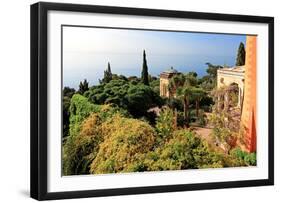 View from Villa Hanbury at Hanbury Botanic Gardens near Ventimiglia, Liguria, Italy-null-Framed Art Print