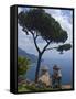 View From Villa Rufolo Gardens, Ravello, Amalfi, Campania, Italy, Europe-null-Framed Stretched Canvas