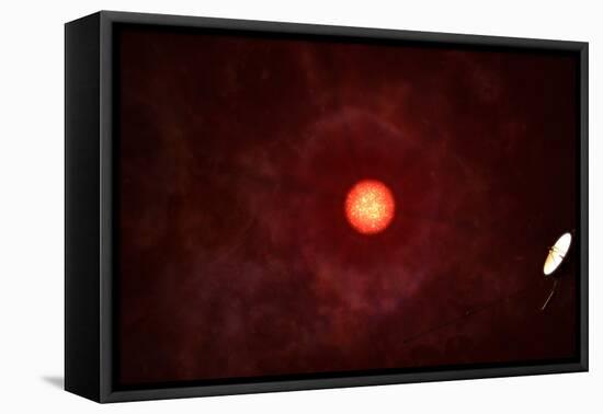 View from Voyager 1 If Our Sun Were Replaced by Vy Canis Majoris-null-Framed Stretched Canvas