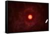 View from Voyager 1 If Our Sun Were Replaced by Vy Canis Majoris-null-Framed Stretched Canvas