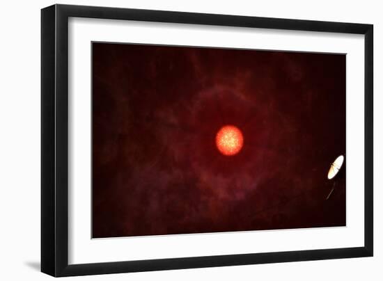 View from Voyager 1 If Our Sun Were Replaced by Vy Canis Majoris-null-Framed Photographic Print